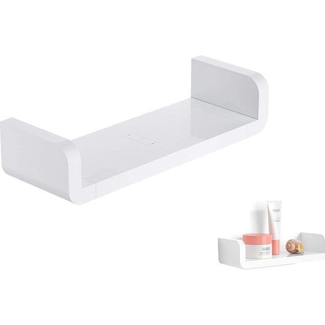 Étagère murale de salle de bain, étagère de salle de bain, boîte de douche étagère décorative, étagère en plastique en forme de U, étagère de cuisine (M) (1/5)