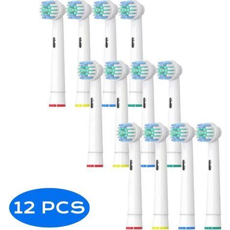 Ersatz-Bürstenköpfe kompatibel mit Oral-B Braun, Packung mit 12 professionellen elektrischen Zahnbürstenköpfen für Oral-B Pro Modelle 500/1000/1500/3000/3757/5000/7000 (1/5)
