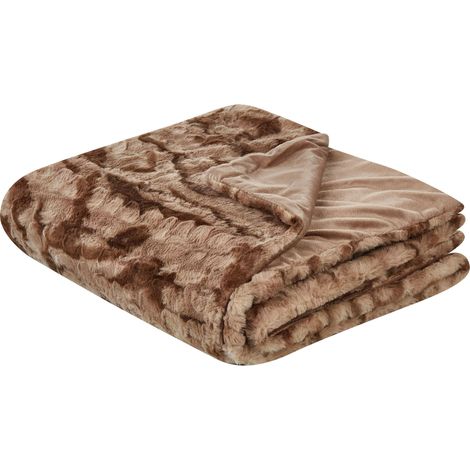 Kuscheldecke BAKIRA Webpelz 150 x 200 cm Braun