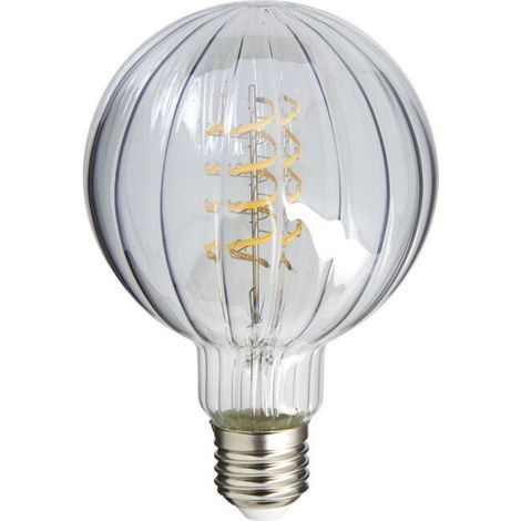 Ampoule LED filament décorative en verre G95, culot E27, 3 W (équivalent 25 W), 240 lm, lumière chaude blanche, idéale pour lustres, appliques et éclairage d’ambiance (1/5)
