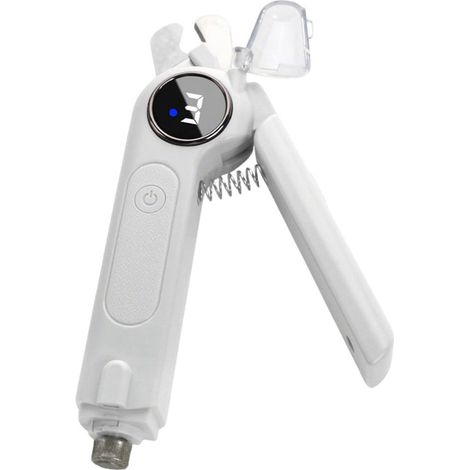 Tagliaunghie e lima per cani 2 in 1, tagliaunghie elettrico per cani, adatto a cani e gatti, 3 velocità, ricarica USB, luce LED. (1/5)