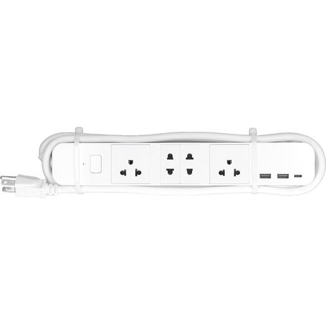 Prise intelligente WiFi BLE commande vocale multiprise USB Type C sortie 16A 4000W 100-250V fiche US AC (1/5)
