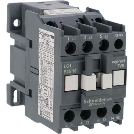 Contacteur de puissance Easy TeSys Control AC-3, 25 A, triphasé (1 NO), bobine 230 V, 50/60 Hz LC1E2510P7
