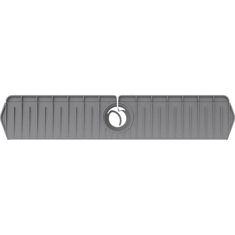 Tapis pour robinet en silicone 29.9 pouces incliné égouttement rapide plateau drainage polyvalent salle de bain (1/4)