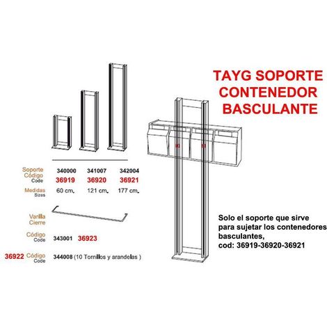 TAYG tayg soporte contenedor basculante  60 cm   340000 , tayg soporte contenedor basculante  60 cm   340000