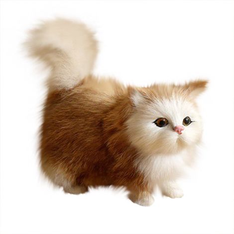 1 jouet en peluche interactif, chat électronique avec commande tactile, miaulement et ronronnement, idéal pour anniversaire enfant (1/5)