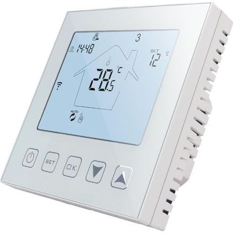 Thermostat connecté Wi-Fi 16 A, chauffage électrique au sol avec sonde, compatible , thermostat d'ambiance