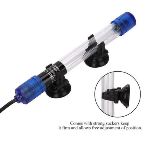 1 Lampe germicide,Tube quartz 13W,Ventouses incluses,Aquarium étang piscine (1/5)