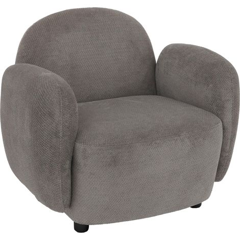 Fauteuil HWC-P33, fauteuil lounge/relax/cocktail Fauteuil rembourré, tissu/textile chenille (330 g/m2) Oeko-Tex- gris cl (1/5)