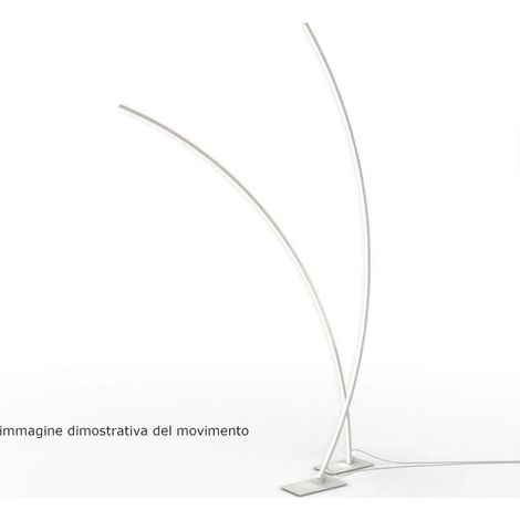 Piantana moderna top light miko 1238t led cct dimmerabile metallo, finitura metallo bianco (1/5)