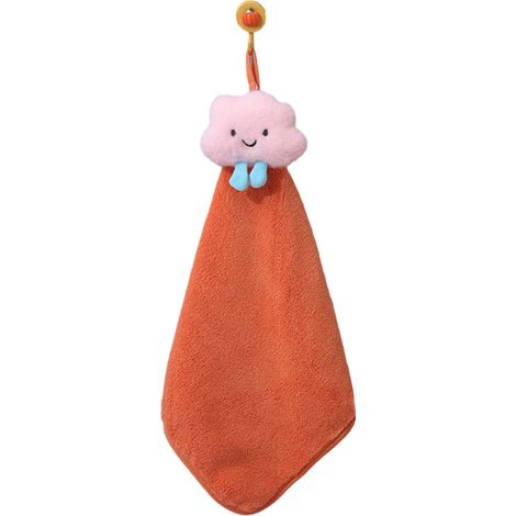 1 serviette de cuisine en polaire corail, motif dessin animé, épaisseur 150D, 30 x 30 cm, idéale pour enfants (1/5)