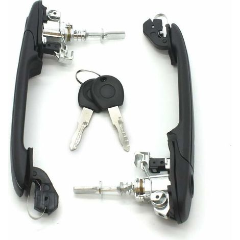 Memkey – Außentürgriff mit Sicherheitsschloss – Kompatibel mit Galaxy, Seat Alhambra, VW Polo, Sharan – 1 Paar mit 2 Schlüsseln – 6N0837207