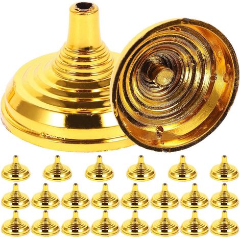 Lot de 24 supports de mât décoratifs pour drapeaux, 2 supports de mât à angle variable, socle de drapeau, support de mât.-Golden (1/3)
