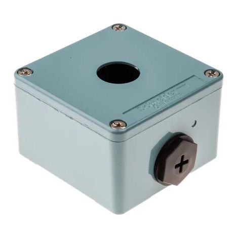 Schneider XAPM1201 Harmony XAP 1 Control Station Housing, Blue Metal Cutout, Ø 22mm
