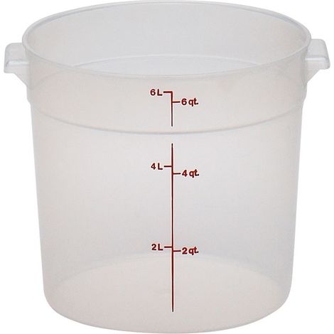 Boîte ronde - 25.2 x 25.2 cm - Translucide - Lot de 12 - Cambro