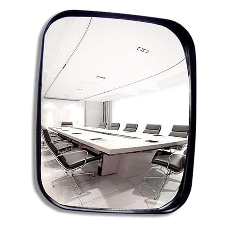 Miroir circulation grand angle sécurité convexe famille allée garage hôpital parking sécurité routière point unique intérieur extérieur 16 19 cm (1/5)