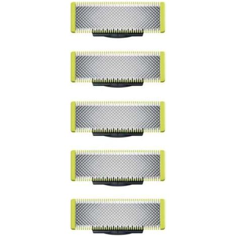 Applicable à OneBlade - Lames de rechange, pour rasoir/tondeuse électrique OneBlade, acier inoxydable robuste, taille, stylisation et rasage, lot de 5