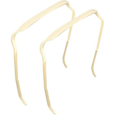 Set mit 2 unsichtbaren Haarbändern für lockiges und dickes Haar, großes Haarband, beigefarbenes Haaraccessoire (1/5)