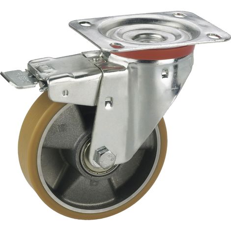 Lenkrolle Polyamid-Rad ø 125 mm Transportrolle mit Feststeller Tragkraft 220 kg