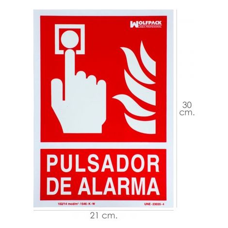 Insegna Fluorescente Pulsante Allarme 30x21 cm. (1/2)