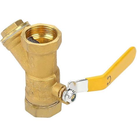 Y-förmiger Messing-Siebfilter-Kugelhahn, 1" BSP DN25 Innengewinde, für Wasser, Gas und Öl