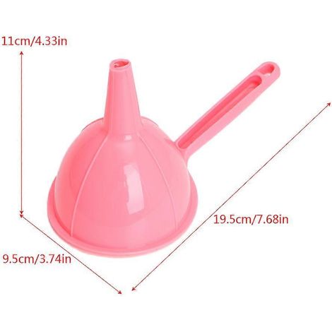 19,5 x 9,5 x 11 cm großer Flüssigkeitstrichter mit langem Griff für Küchengeräte, Farbe zufällig (1/5)