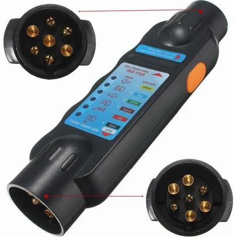 Професионален тестер за проверка и диганостика на светлини на ремарке 7 пина 12V