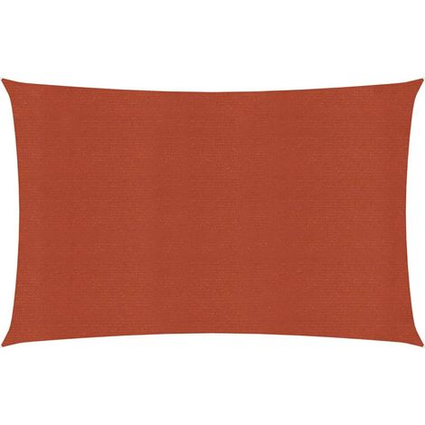 Voile d'ombrage 160 g-m² Terre cuite 2,5x5 m PEHD (1/5)