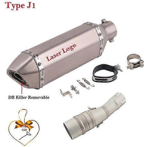 Sistema De Escape Para Motocicleta, Silenciador Modificado, Tubo De Enlace Medio De Carbono, 51mm, Para Yamaha Xmax 250, 300, Xmax250, Xmax300, 2017 -( Type J1) (1/5)