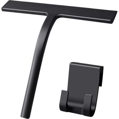 Raclette De Douche En Acier Inoxydable Avec Lame Silicone Pour Nettoyage Miroir Carrelage Et Surface Vitrée