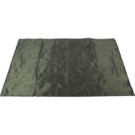 Tapis de sol de tente de camping taille S, imperméable, en tissu Oxford résistant à l'usure, vert olive. (1/5)