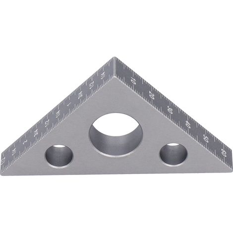 Règle triangulaire en alliage d'aluminium épais, outil de mesure de la hauteur et de l'angle du travail du bois