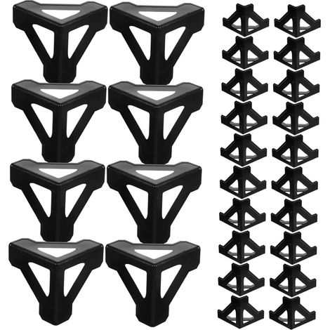 100 protège-coins de transport plastique noir pour mobilier (1/5)