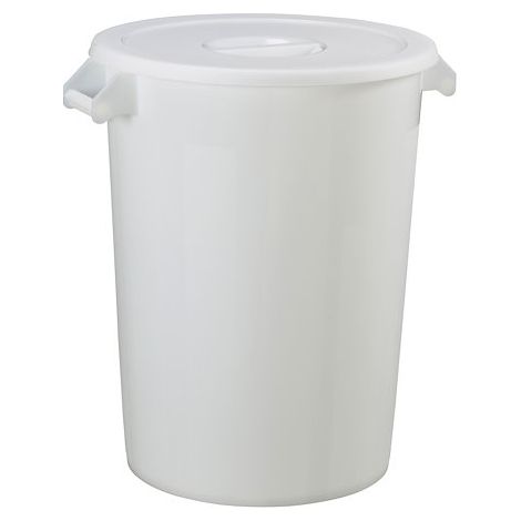 Poubelle alimentaire blanche Pratik 100 litres Rossignol (1/3)