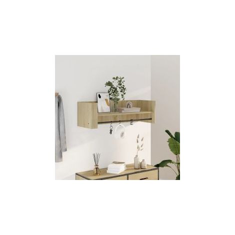 Étagère murale chêne sonoma 100x35x30,5 bois d'ingénierie (1/5)