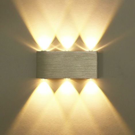 Applique Murale LED 6W Lampe Murale Avec 6 LEDs éclairage Décoratif Intérieur Lumière Moderne en Aluminium Pour Chambre Escalier Salon Bureau Porche Boutique-Fei Yu (1/4)