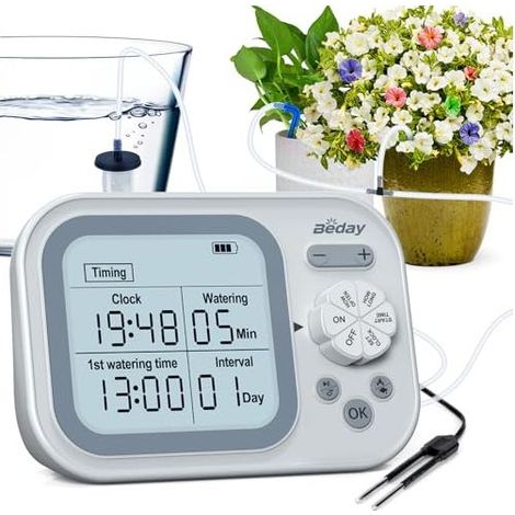 Automatisches Bewässerungssystem für 15 Topfpflanzen im Innenbereich, automatisches Tropfbewässerungsset, programmierbarer Bewässerungstimer mit intelligenter Feuchtigkeitserkennung - (1/5)