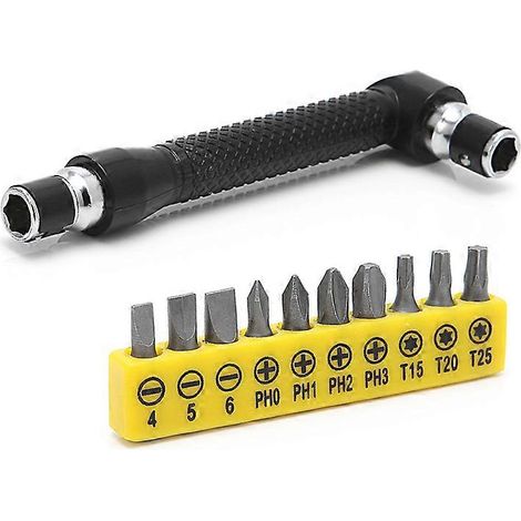 Tournevis à douille 10 en 1 avec embout Torx plat et fente en L (1/5)