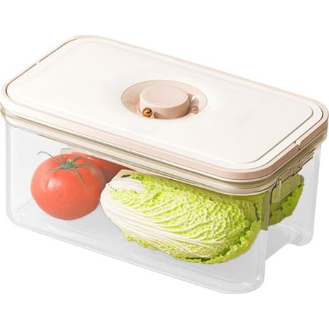 Boîte de rangement transparente avec couvercle, idéale pour les fruits, le réfrigérateur et le camping.-AquaForge (1/5)