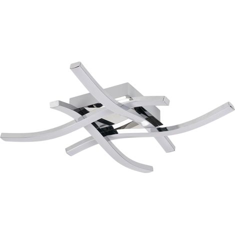 Plafonnier moderne chrome Bradox Reality LED 22W 45 cm (1/2)