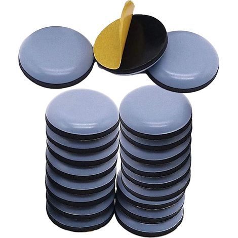 Lot de 20 protections pour meubles et patins de protection ronds autocollants pour pieds de chaise, patins de protection pour sols lors du déménagement de meubles, tapis de déménagement, patins de gli (1/5)