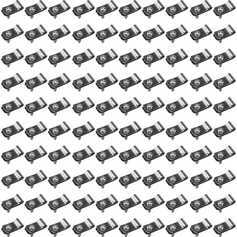 100 pièces Clips de montage de clôture en acier inoxydable pinces de panneau de clôture pinces de fil de cadre de remorque (1/5)