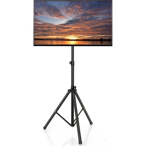 Tripod TV Stand 5-position Height Adjustable Swivel TV Floor Stand Non-slip Foot (1/5)