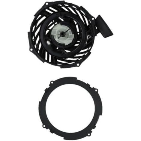 Lanceur à tirette compatible avec moteurs Briggs & Stratton 450E 500E 550EX 575E 625E 600EO, remplacement direct pour moteurs 591139 590588 593961, plastique noir avec trou de montage de 5,5 mm de