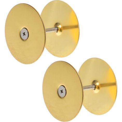 Plaque de cache-trou porte 67 mm en acier inoxydable doré, lot 2 (1/5)