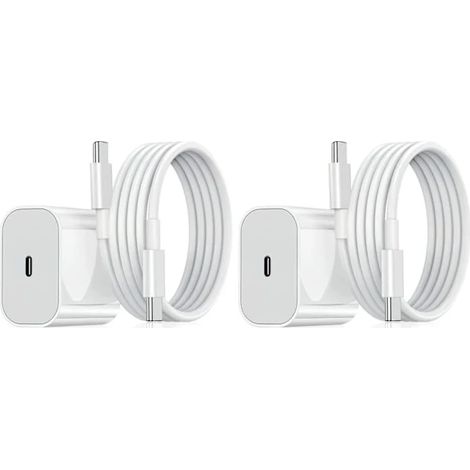 Lot de 4 chargeurs Samsung - Adaptateur USB-C 20 W + câble, kit de charge rapide blanc (4 chargeurs Samsung 20 W) (1/5)