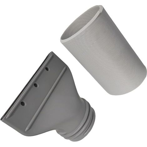Connettore portatile per tubo di scarico del condizionatore: adattatore a bocca piatta per tubi da 130 mm/150 mm, prolunga da 1,5 m in HDPE, grigio (1/5)