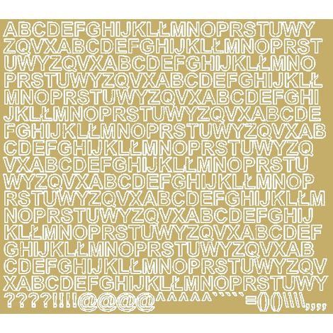 Letras adhesivas autoadhesivas de 1 cm, color oro mate. (1/2)