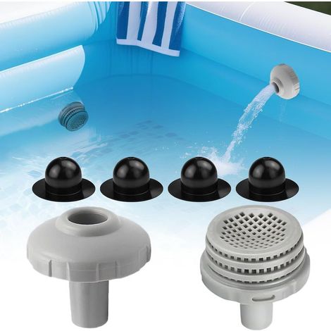 Crépines Intex Ø 32 mm : filtre sortie, grille, buse entrée + 4 bouchons 1,25". (1/5)