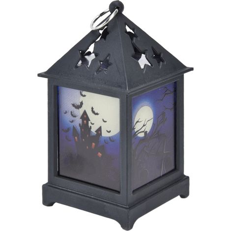 Halloween-Laterne LED Halloween-Nachtlicht Tragbare Flammenlampe für Festdekoration Burg (1/5)